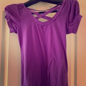 Super Cute Purple Crisscross Top